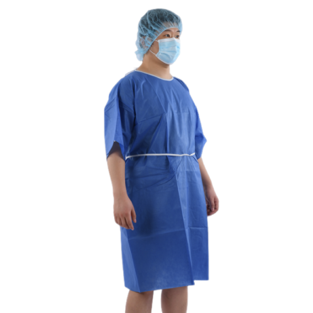 TASK MEDICAL PATIENT GOWN HALF SLEEVES LARGE 120x160cm - Carton of 50