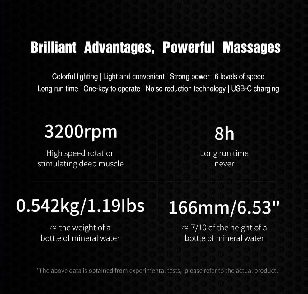 HI5 FLATHEAD VIBRATING MASSAGE DEVICE CHARCOAL - 6 HEADS