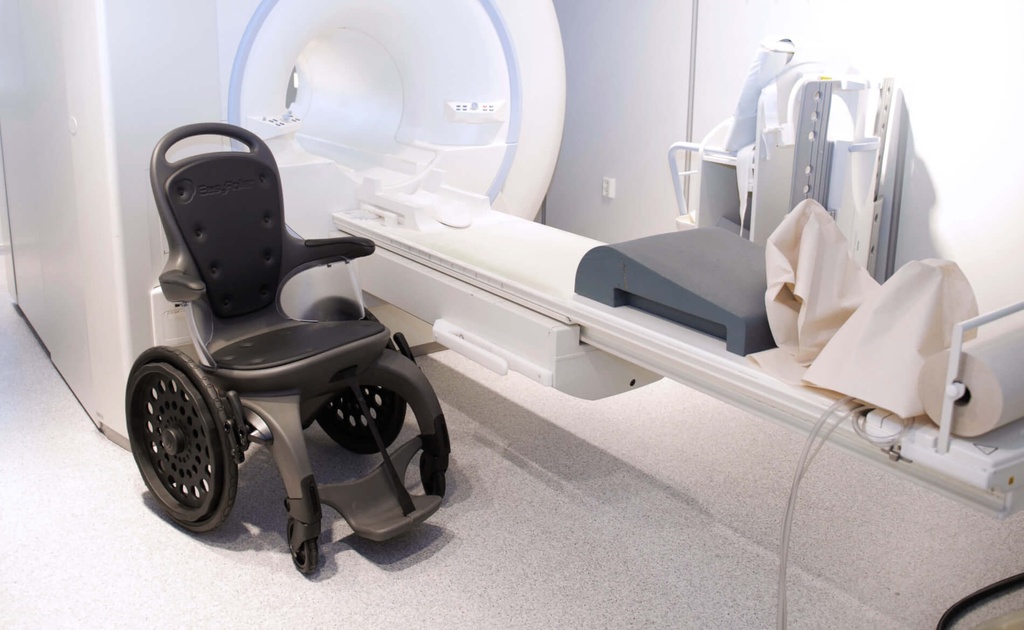 EASY ROLLER MRI SAFE WHEELCHAIR NON METALIC NO METAL PARTS SWL 150KG