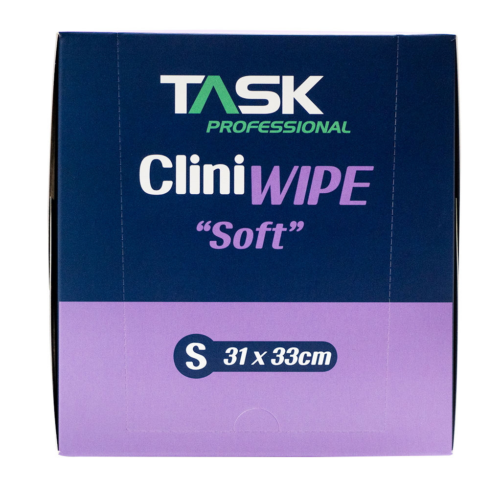 TASK PROFESSIONAL CLINI WIPES SOFT 31 x 33 CM - BOX OF 100