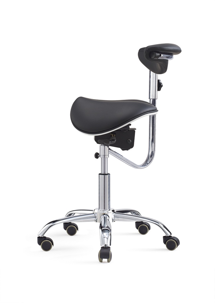 TASK MEDICAL SPLIT SADDLE STOOL WITH ARMREST