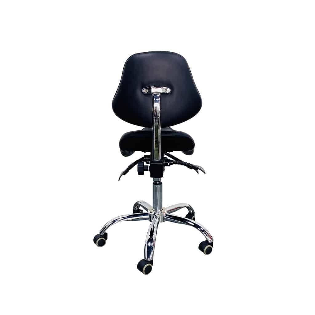 TASK MEDICAL CHAIR WITH BACK - BLACK
