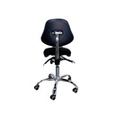 TASK MEDICAL CHAIR WITH BACK - BLACK