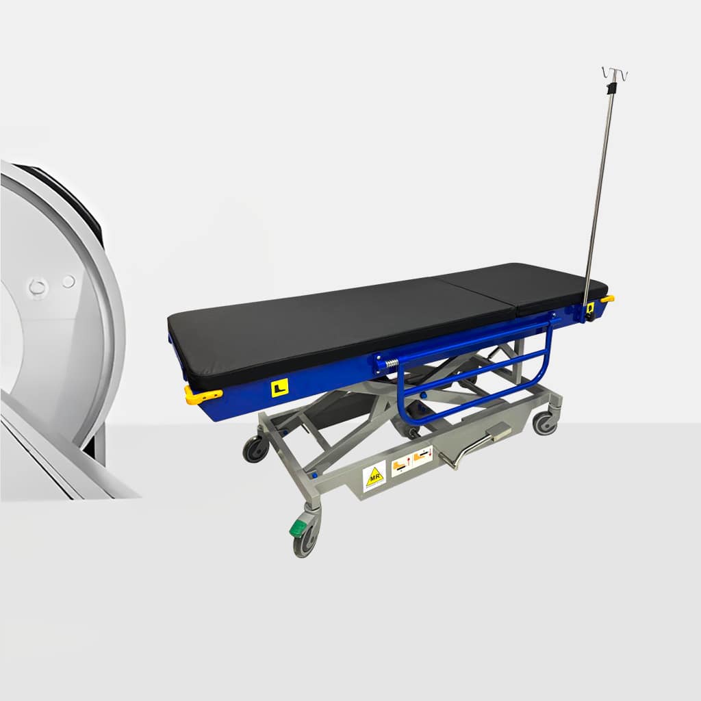 TASK MEDICAL MRI/MR SAFE CONDITIONAL HYDRAULIC HEIGHT ADJUSTABLE STRETCHER - ADJUSTABLE BACK