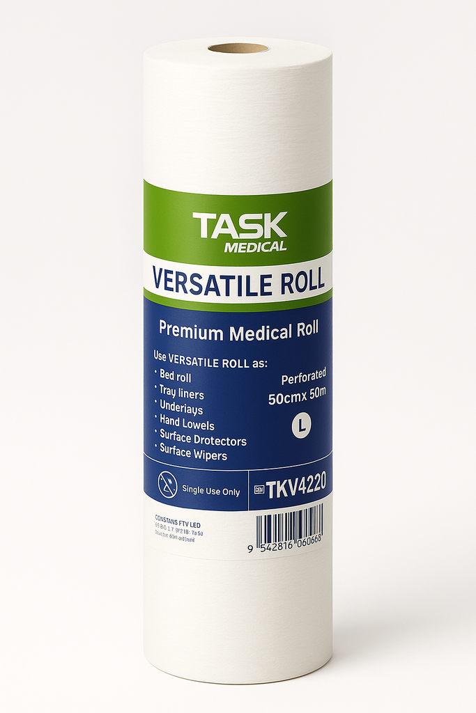 TASK MEDICAL VERSATILE ROLL/PAPER ROLL 50cm X 50M - Carton of 8