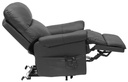 Borg Riser Recliner, Dual Motor Power Lift Arm Chair, Black Vinyl With USB, Motor For Back & Leg Rest, SWL 150KG