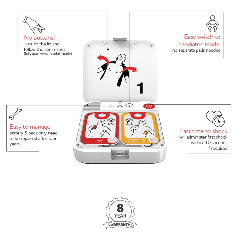LIFEPAK CR2 ESSENTIAL SEMI AUTOMATIC DEFIBRILLATOR