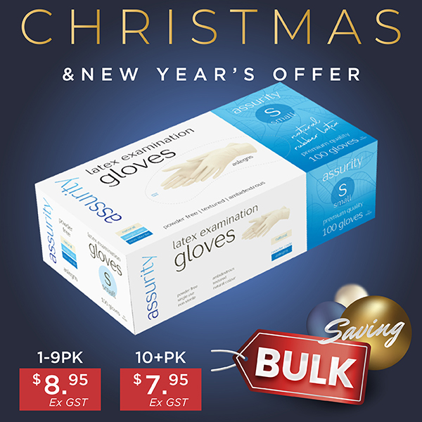 ASSURITY NATURAL LATEX EXAM GLOVE POWDER FREE SMALL - 100