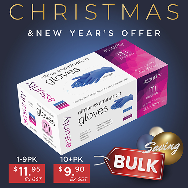 ASSURITY NITRILE EXAM GLOVE POWDER FREE MEDIUM - 200