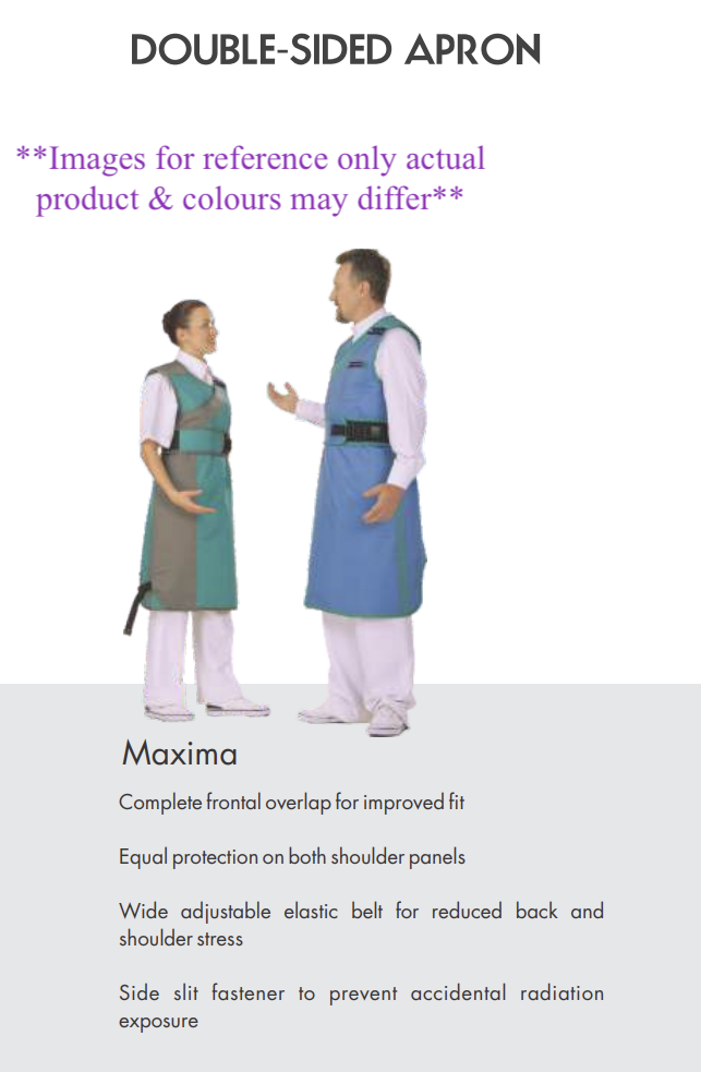 KIRAN DOUBLE SIDED APRON MAXIMA ULTRALITE .35 LARGE 60X100-A.GREEN/C.GREY
