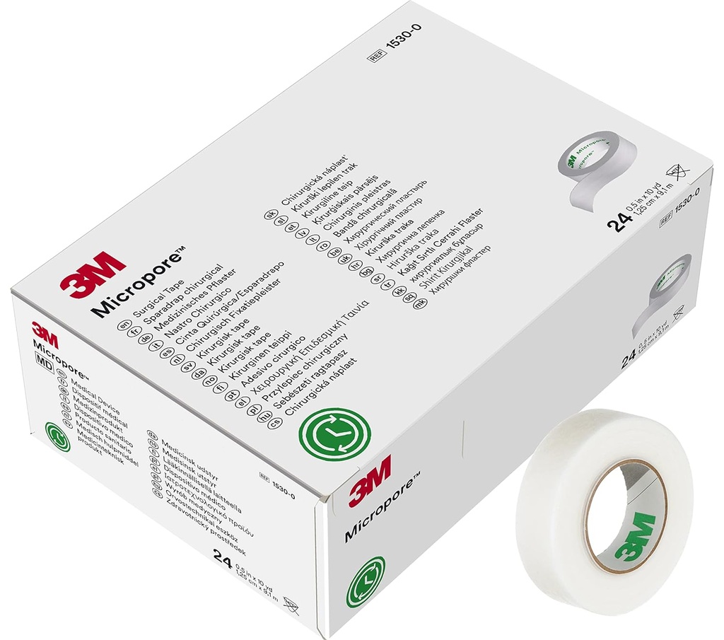 3M MICROPORE SURGICAL TAPE 12MM  - 24 (1530-0)