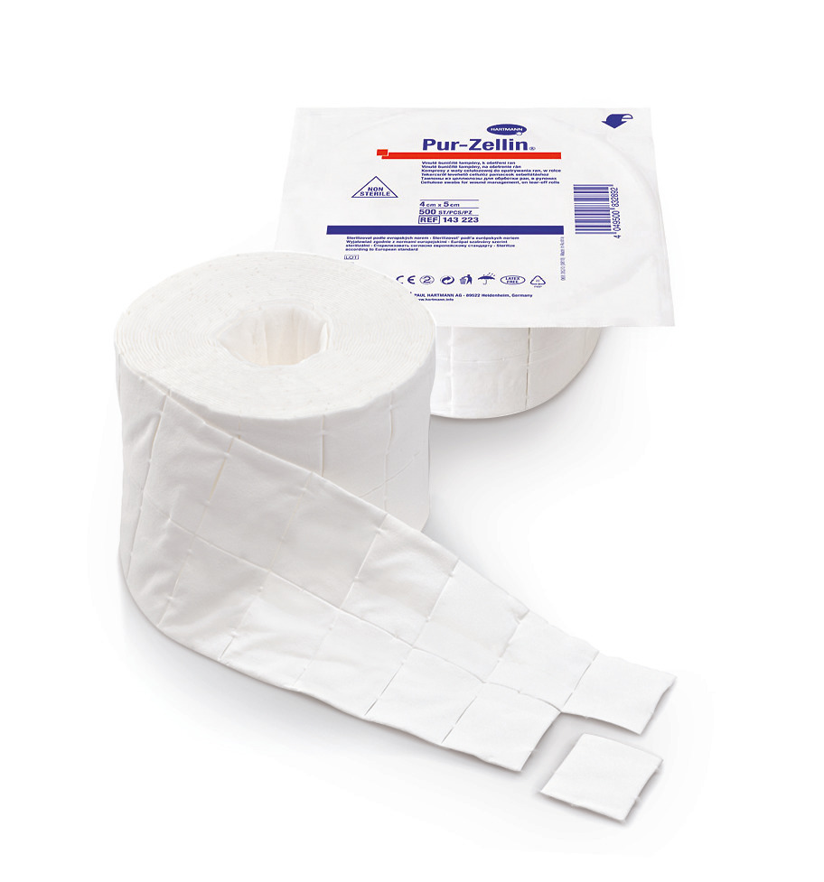 PUR-ZELLIN SWABS 4X5 CM- 500