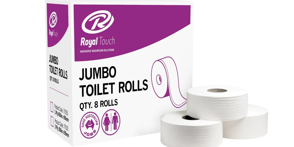 ROYAL TOUCH JUMBO TOILET ROLL 2PLY 300MTR - 8