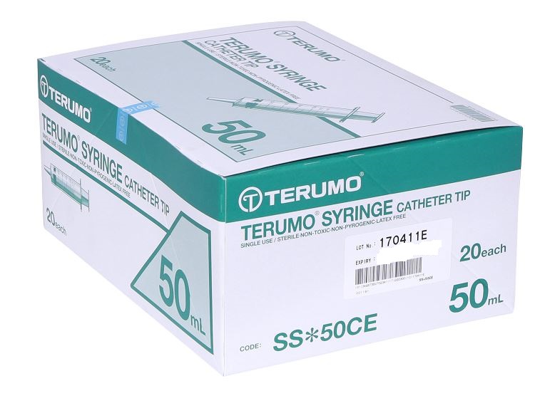 TERUMO SYRINGE 50ML CATHETER TIP - 20 (SS*50CE)