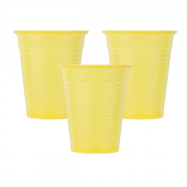Plastic Cups Yellow 180ml - 3000