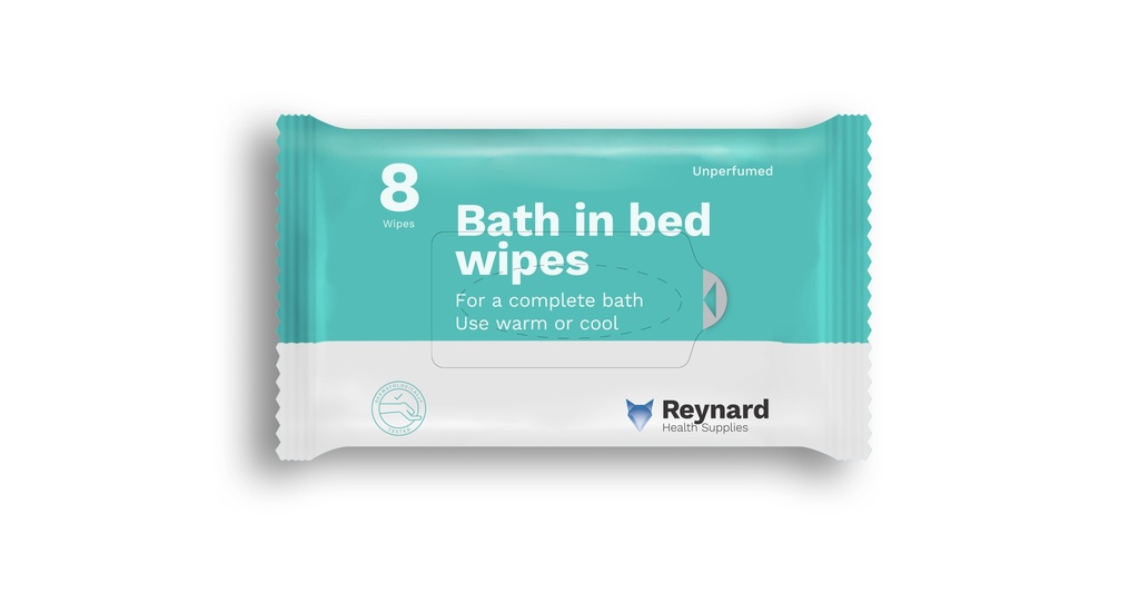 REYNARD BATH IN BED WIPES 33CM X 23CM PACK(8) (RHS102)