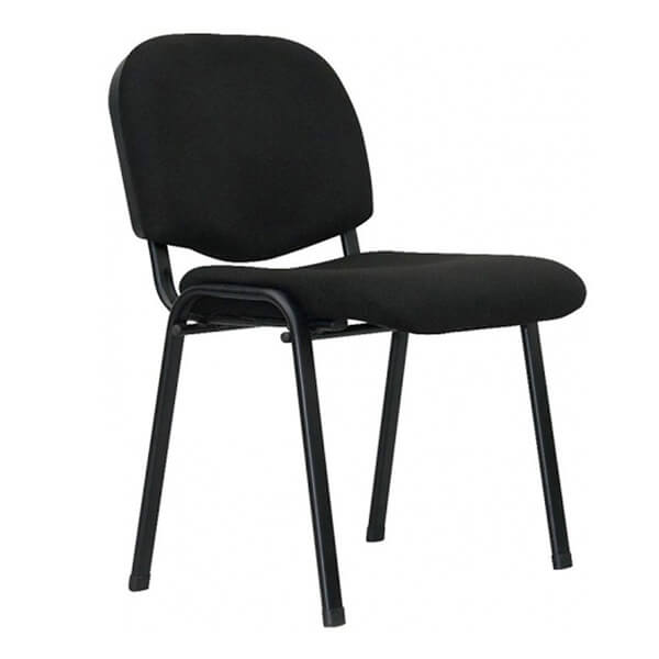 VISITOR CHAIR APOLLO, FABRIC, STACKABLE 120KG RATING, BLACK, 4 CHAIRS (YS70)