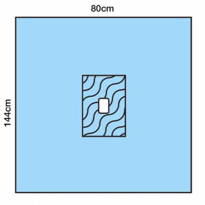HALYARD MINOR PROCEDURE FENESTRATED DRAPE 122cm x 152cm STERILE - 40