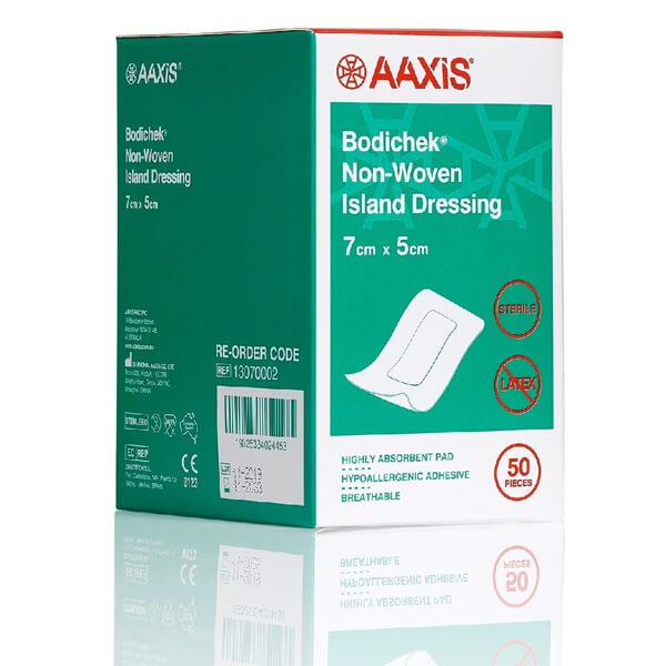 Bodichek Fabric Island Dressing 7 x 5cm - Box of 50 (13070002)