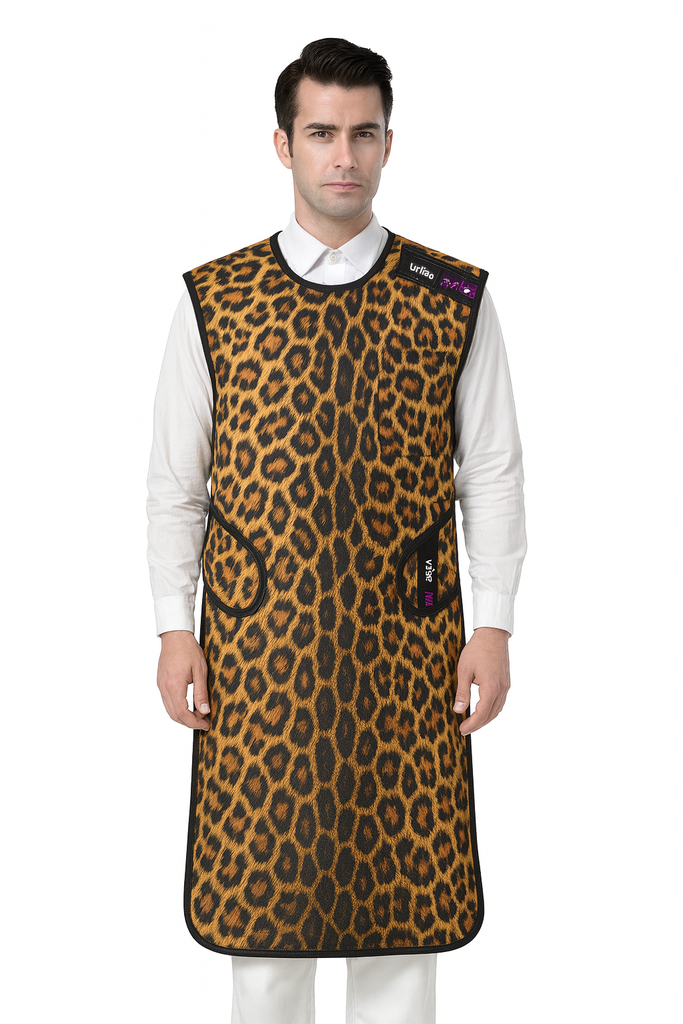 UNIRAY COAT APRON MAXLITE WITH BACK PROTECTION, 0.5/0.25MM PB, SMALL, L-90, W- 55CM - LEPOARD UF111711