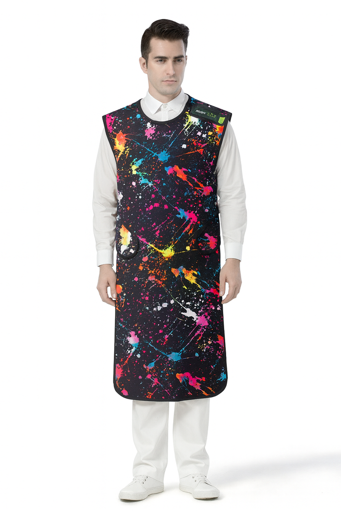 UNIRAY COAT APRON MAXLITE WITH BACK PROTECTION, 0.5/0.25MM PB, MEDIUM, L -100,W - 60CM - RETRO