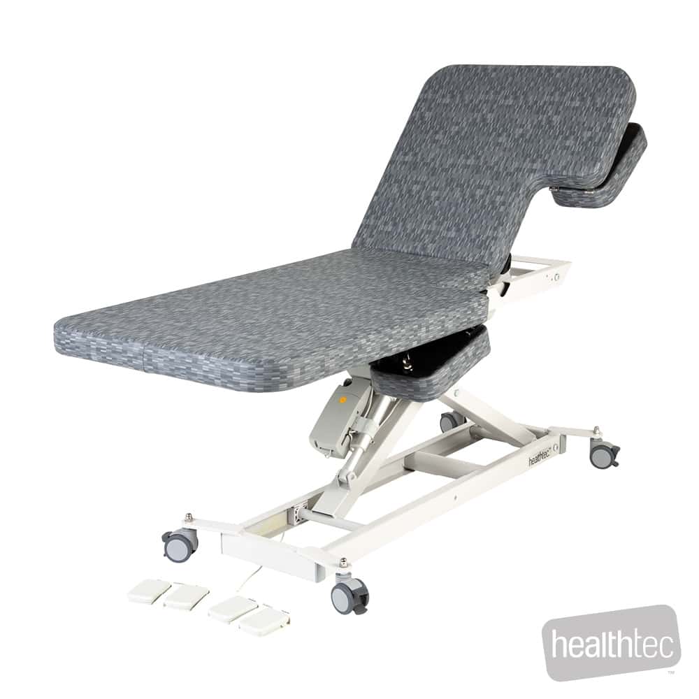 HEALTHTEC LYNX CARDIOLOGY TABLE (M) – BACKREST & BODY SECTION CUTOUTS – ALL ELECTRIC