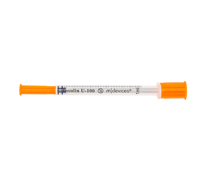 Multigate Insulin Syringe - Standard, Fixed Needle, 1mL, 27Gx8mm - Box of 100
