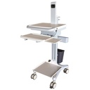 WORKSTATION TROLLEY WITH PRINTER SHELF