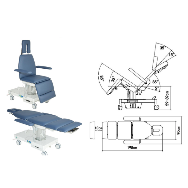 Task Medical Procedure Chair Blue