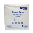 TASK GAUZE NON-STERILE SWABS 7.5CMX7.5XCM PLAIN 8 PLY - 100