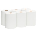 SCOTT-SLIMROLL PAPER HAND TOWELS (12388), White Paper Towel Roll, 6 Compact Rolls / Case, 176m / Roll