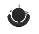 TASK MEDICAL ROUND STOOL WITH ARMREST BLACK