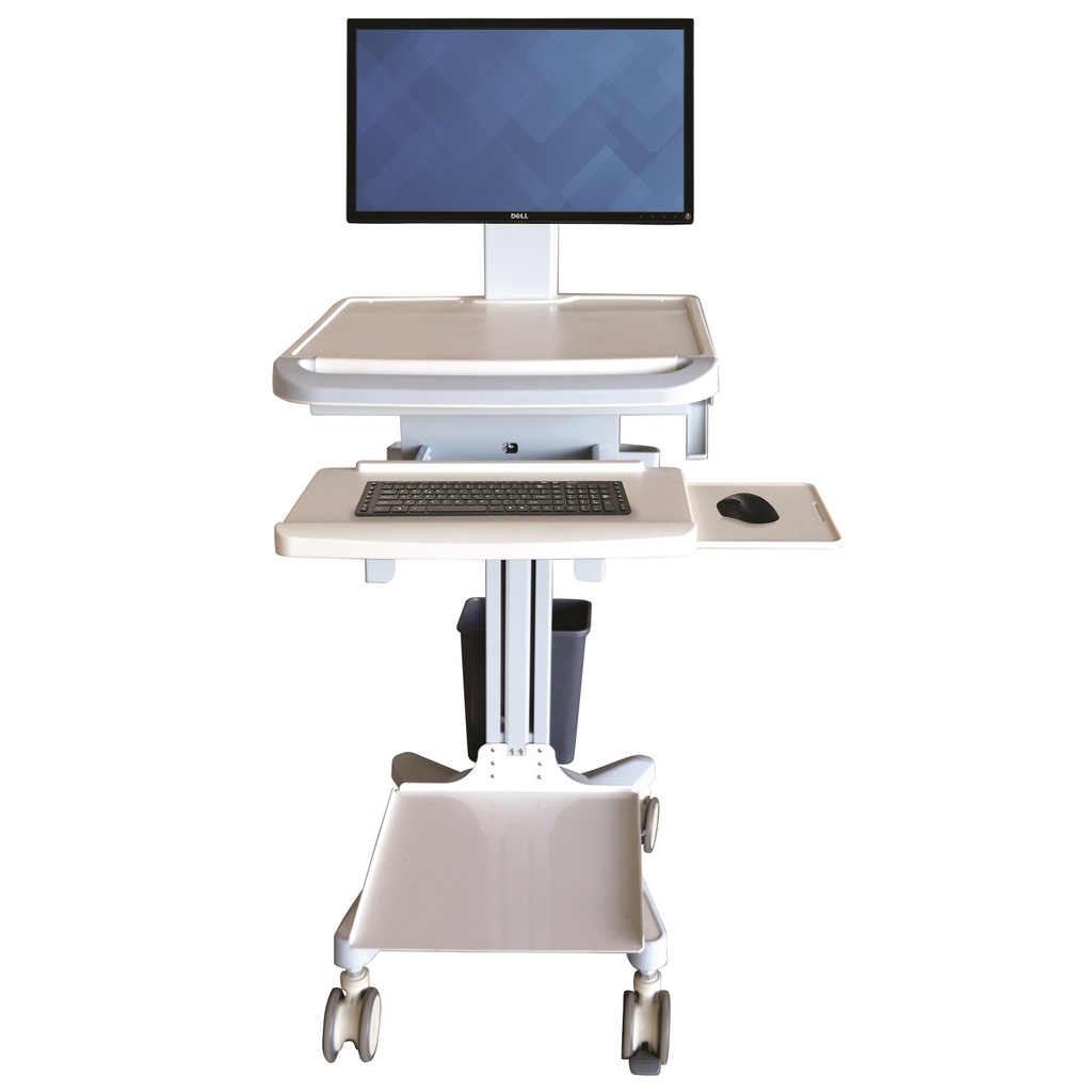 WORKSTATION TROLLEY WITH PRINTER SHELF