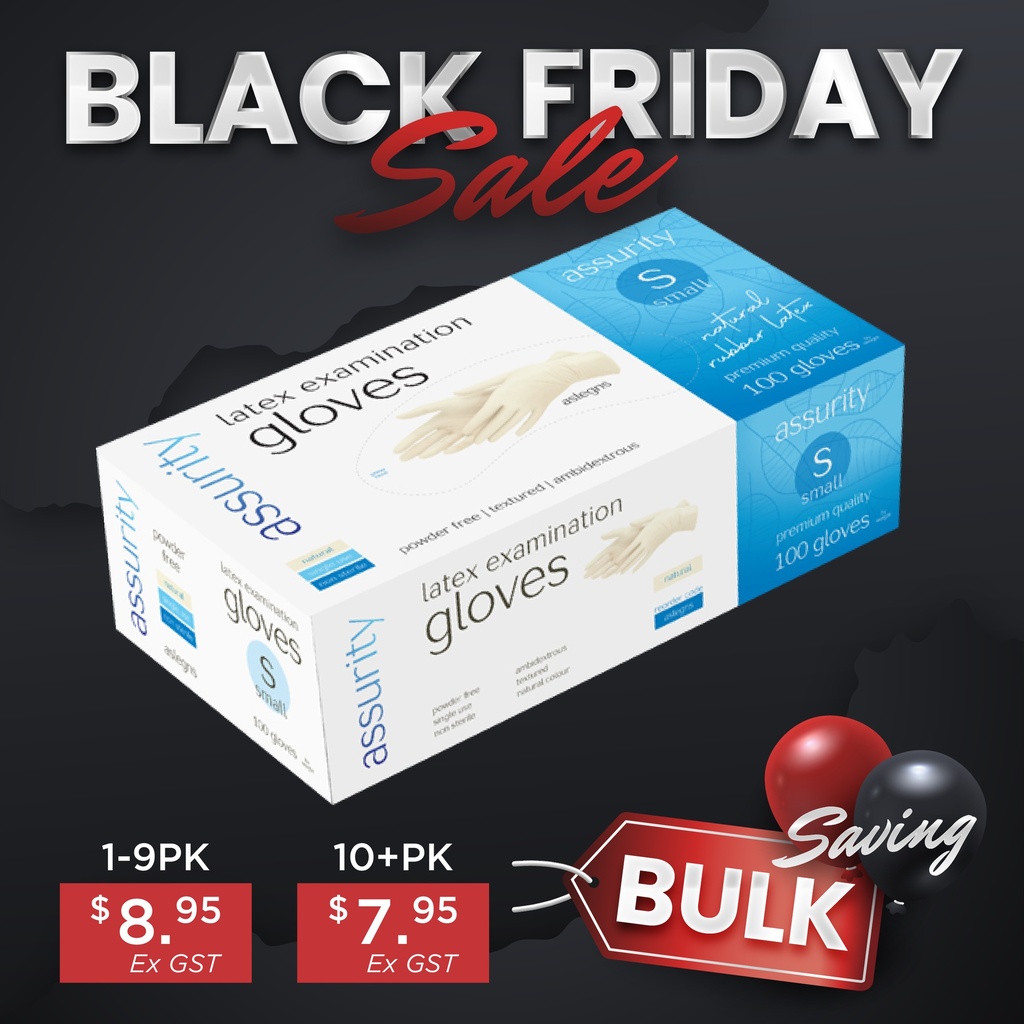 ASSURITY NATURAL LATEX EXAM GLOVE POWDER FREE SMALL - 100