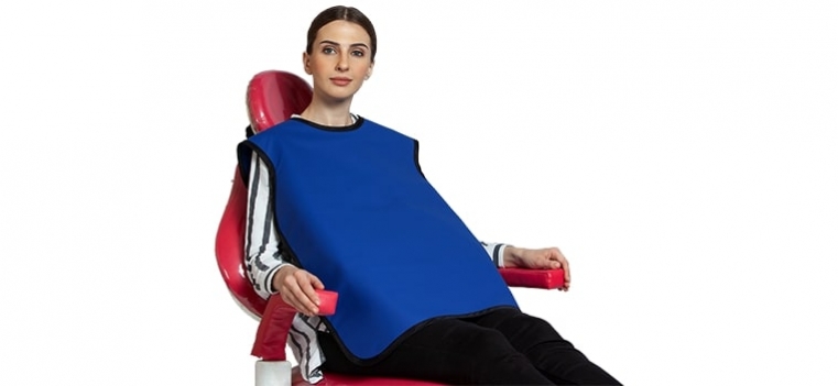 KIRAN DENTAL APRON ULTRA LITE .35PB CHILD 56X70-N.BLUE/R.BLUE