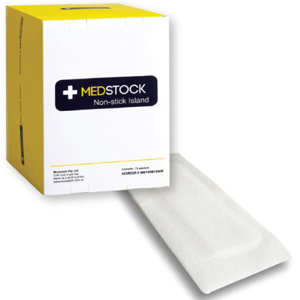 MEDSTOCK FABRIC ISLAND DRESSING 5 X 7cm - 100 (MS100507NSI)
