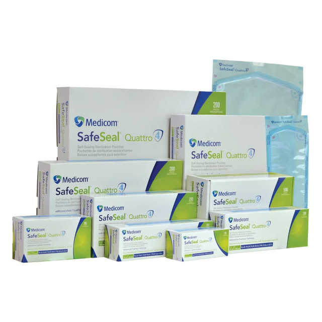 SELF SEAL AUTOCLAVE STERILIZING POUCHES 254 x 356 MM - Box of 200 (880354)