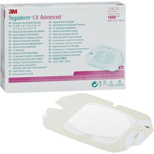 3M TEGADERM IV ADVANCED DRESSING 10 X 12CM - 50 X 4 (1688)(CASE OF 200)