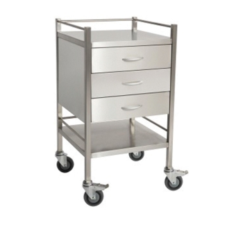 TASK STAINLESS STEEL TROLLEY 3 DRAWER 50(W) x 50(D) x 97(H)CM