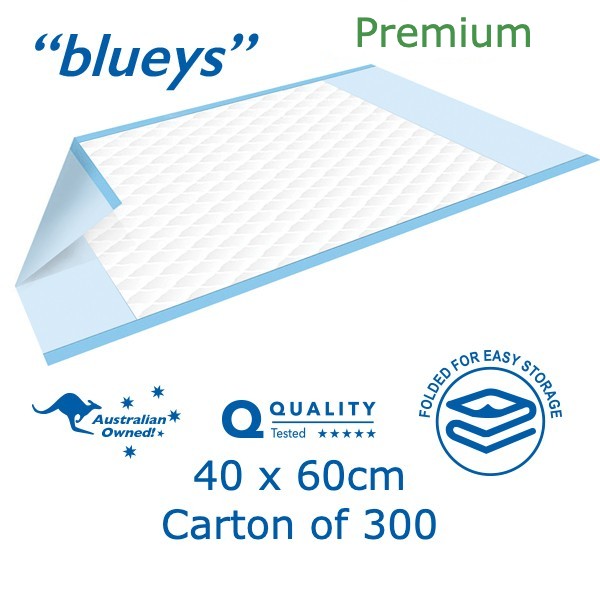 TASK MEDICAL UNDERPADS BLUEYS PREMIUM 40 X 60 CM - 300