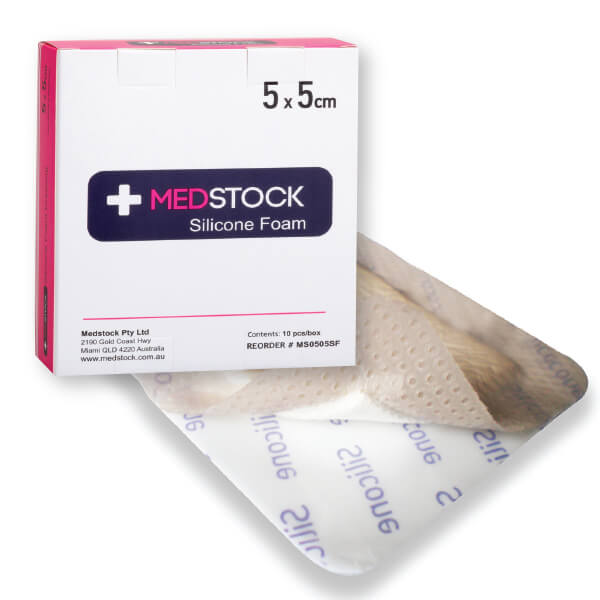MEDSTOCK SILICONE FOAM DRESSING 5X5CM 100505LIT