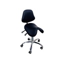 TASK MEDICAL CHAIR WITH BACK - BLACK